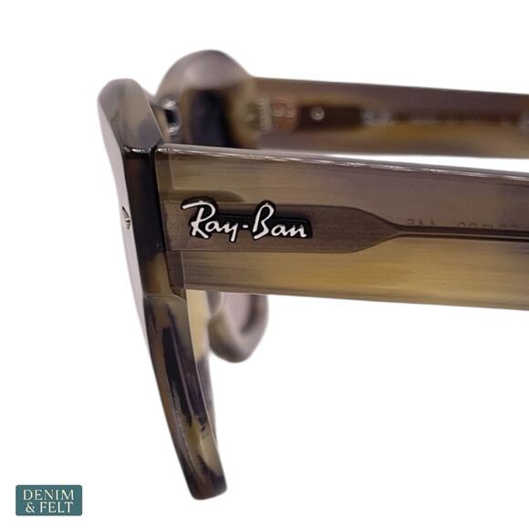 NEW Ray-Ban State Street Square Acetate Sunglasses Polished Striped Green Grey main image 14